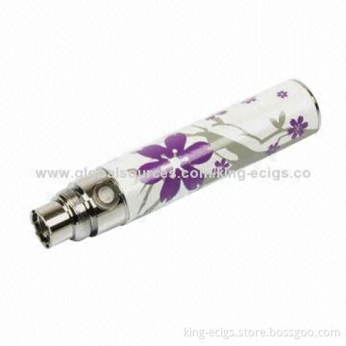 Fashionable Floral Designs Electronic Cigarette Battery, KE-EGO-Q-1 with 650/900/1,100mAh